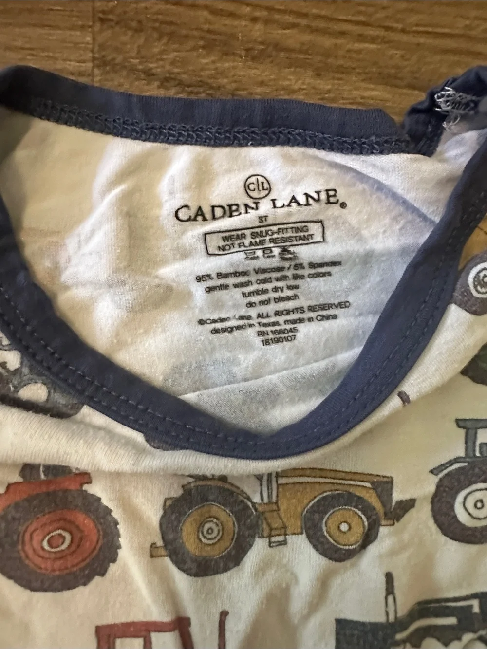 Caden Lane Tractor Print Pajama Set - 3T